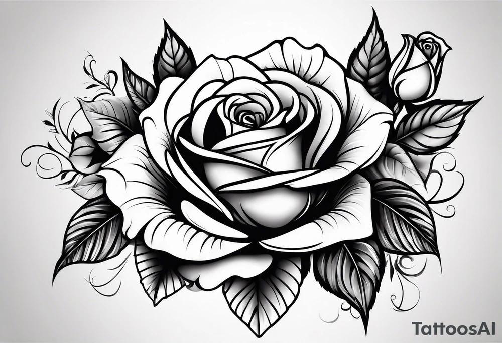 Arm sleeve roses tattoo idea
