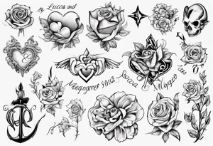 my kids' names: Lucas and Margaret and something that symbolizes love tattoo idea
