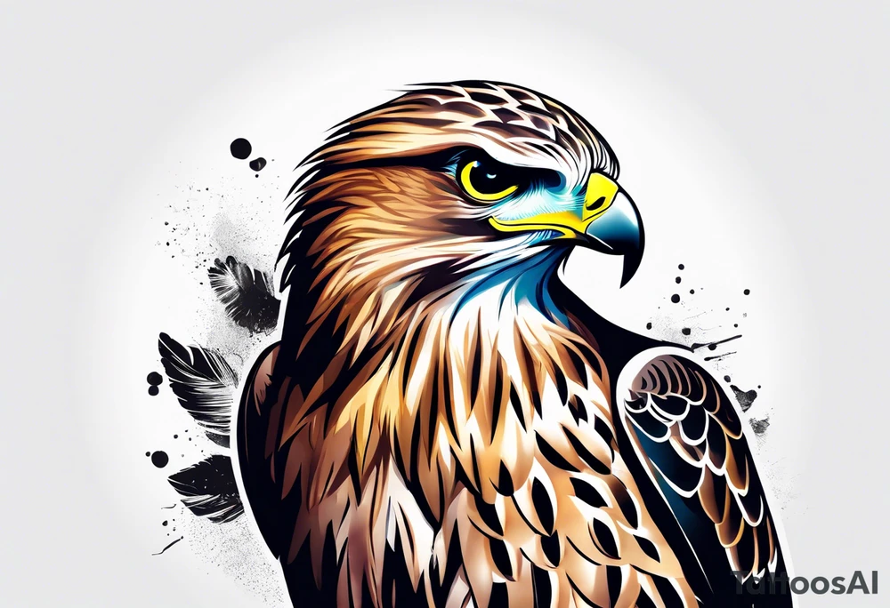 Small cute hawk girly tattoo idea