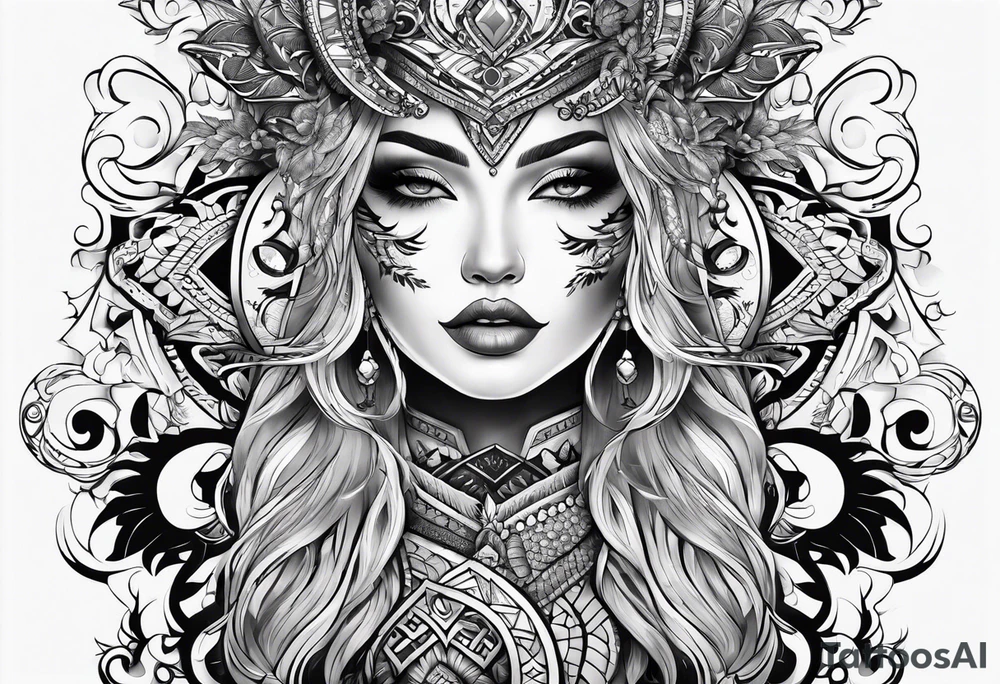 Full leg tattoo design tattoo idea