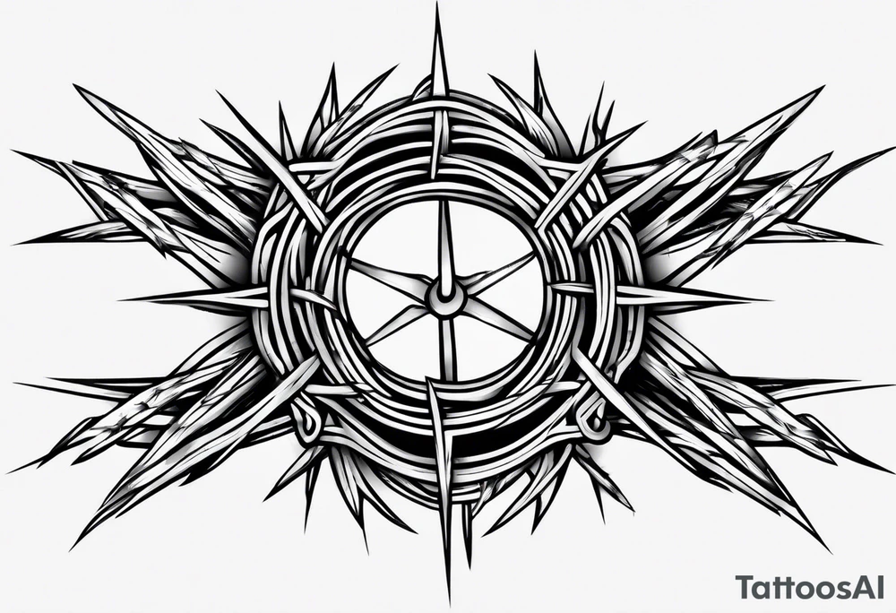 Simple barbed wire tattoo idea