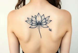 Lotus with dragonfly tattoo idea