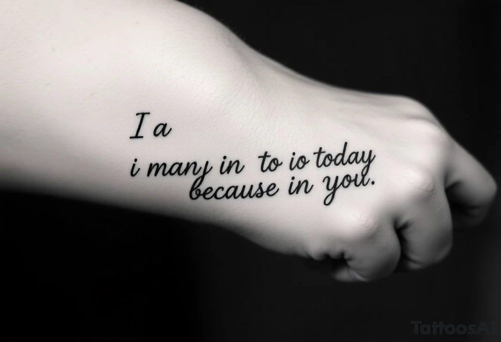 i am the man i am today because of you tattoo idea