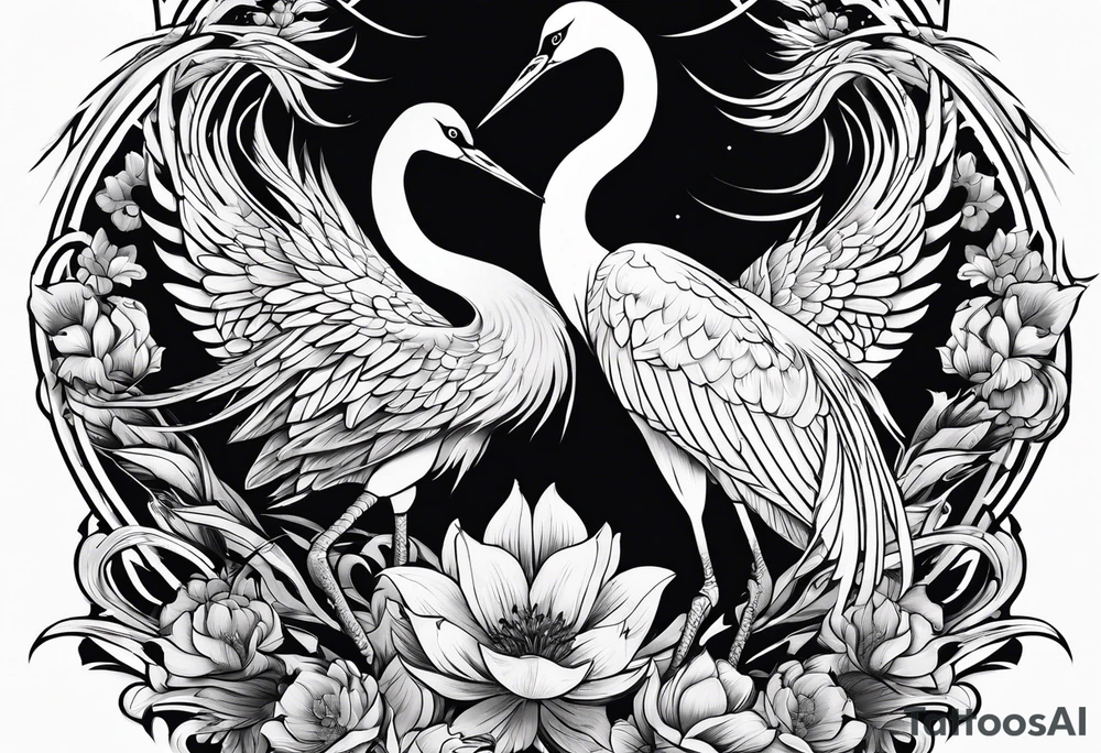 crane punge tattoo idea