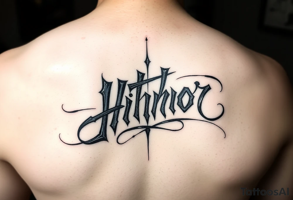 Calligraphy cholo writing dishonor tattoo idea