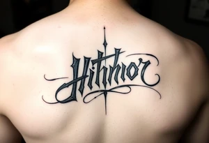 Calligraphy cholo writing dishonor tattoo idea