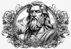 Zeus tattoo sleeve tattoo idea