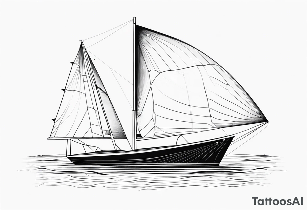 Cal 40 sailboat tattoo idea
