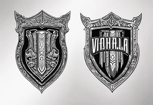 valhalla wounded shield tattoo idea