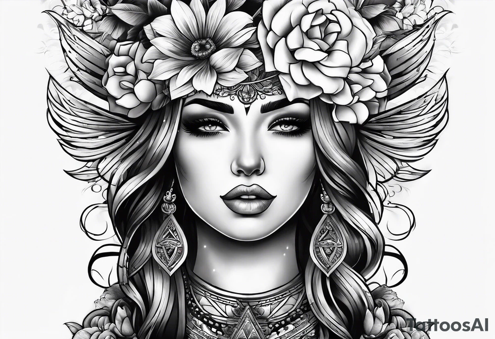 Strength and pain tattoo idea