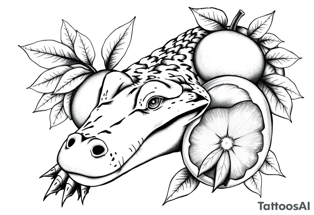 gator an oranges tattoo idea