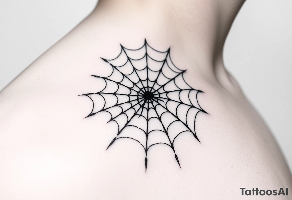 Spider web tattoo idea