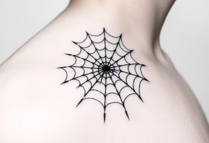 Spider web tattoo idea