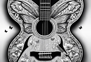 Guitar, butterfly, rainbow, master chief tattoo idea