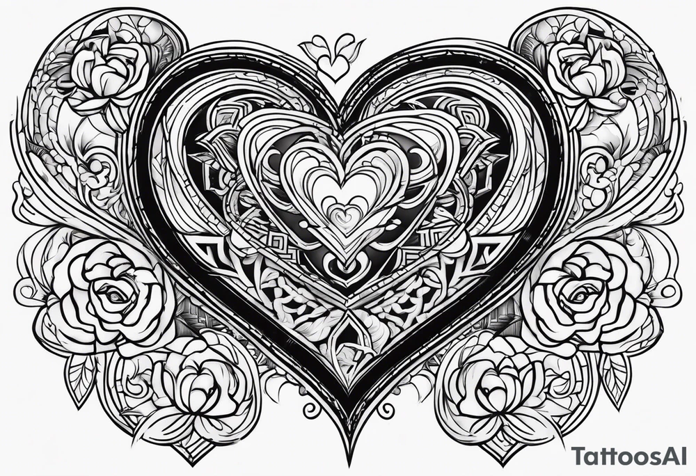 A tattoo with the name: kaimani with a heart tattoo idea