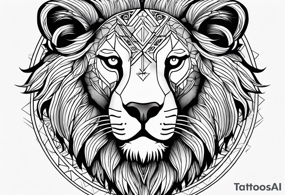 Zodiac Leo tattoo idea