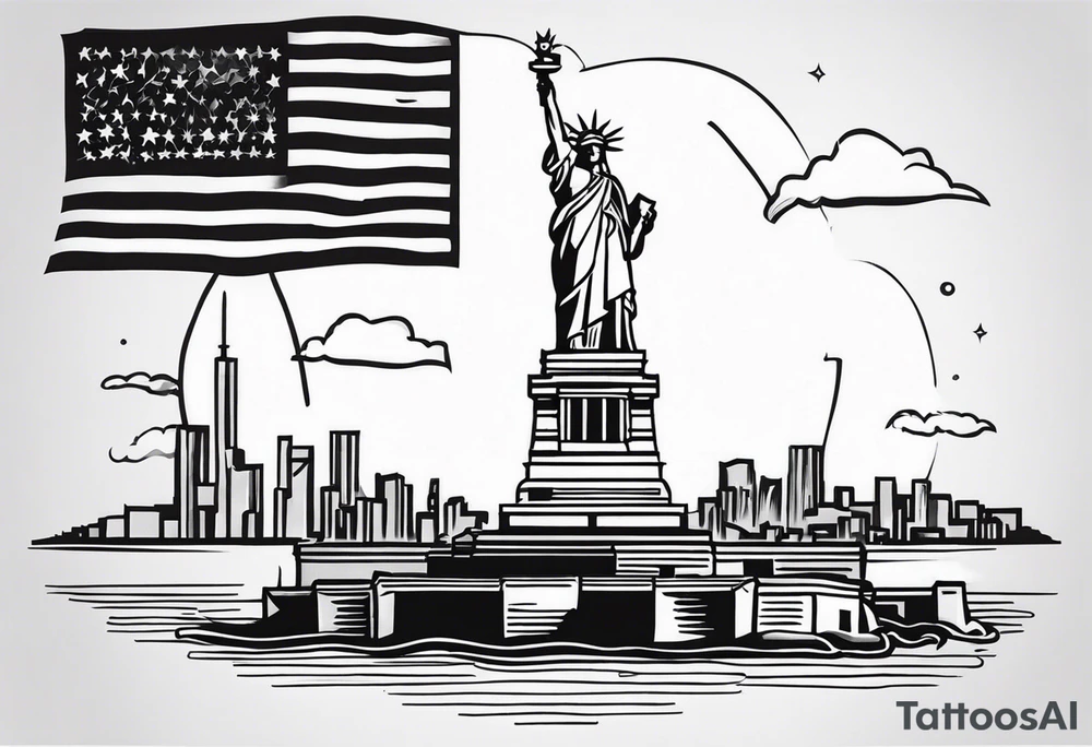 Statue of liberty tattoo idea