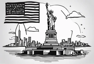 Statue of liberty tattoo idea