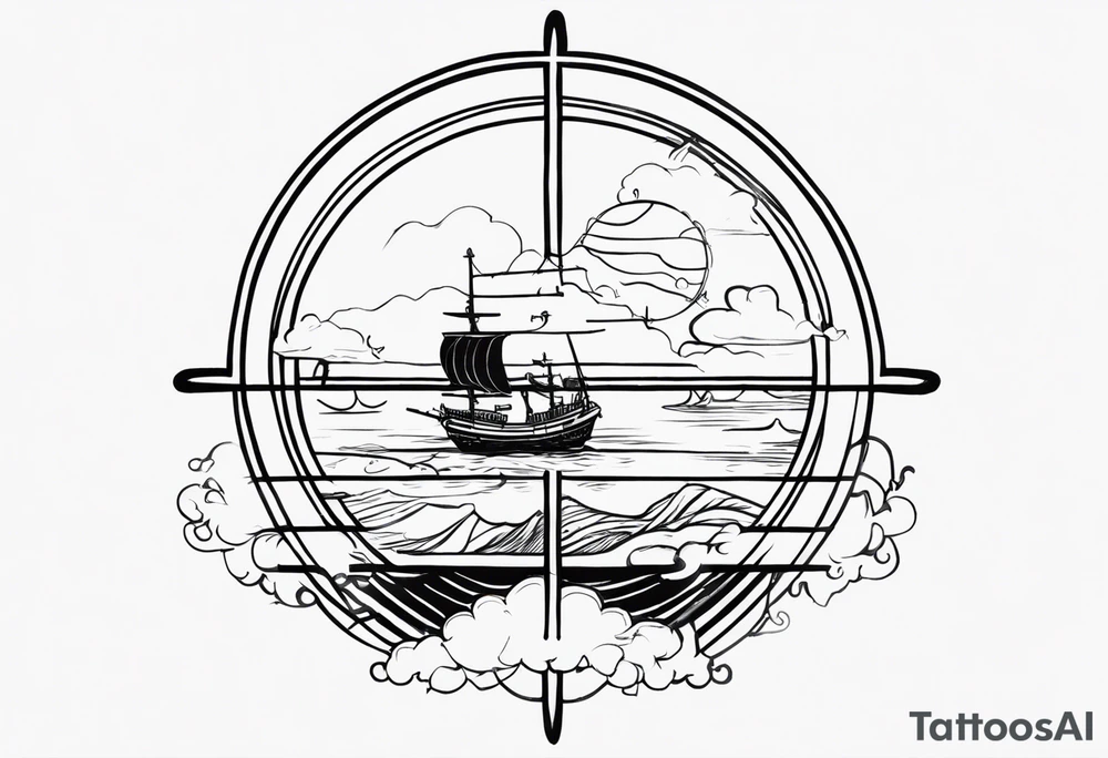 I want a half compas and half Mugiwara Luffy tattoo tattoo idea