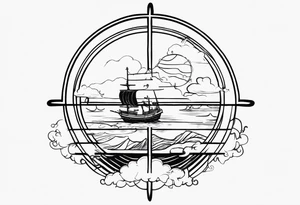 I want a half compas and half Mugiwara Luffy tattoo tattoo idea