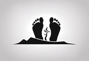 Keep your feet in the ground symbol tattoo idea