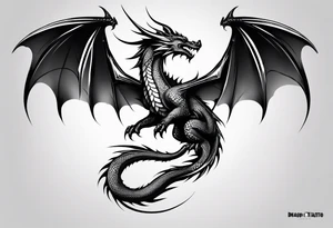 Dragon flying tattoo idea