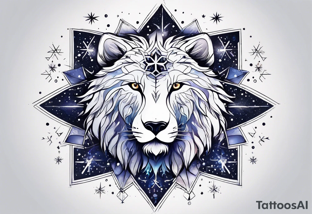 Constellation, animal, snowflake tattoo idea