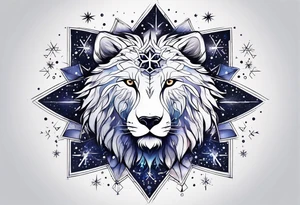 Constellation, animal, snowflake tattoo idea