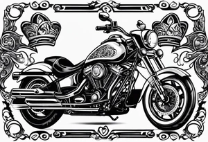playing cards money motorcycle tattoo idea