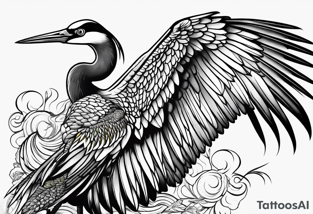 crane plunge tattoo idea