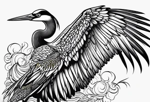 crane plunge tattoo idea