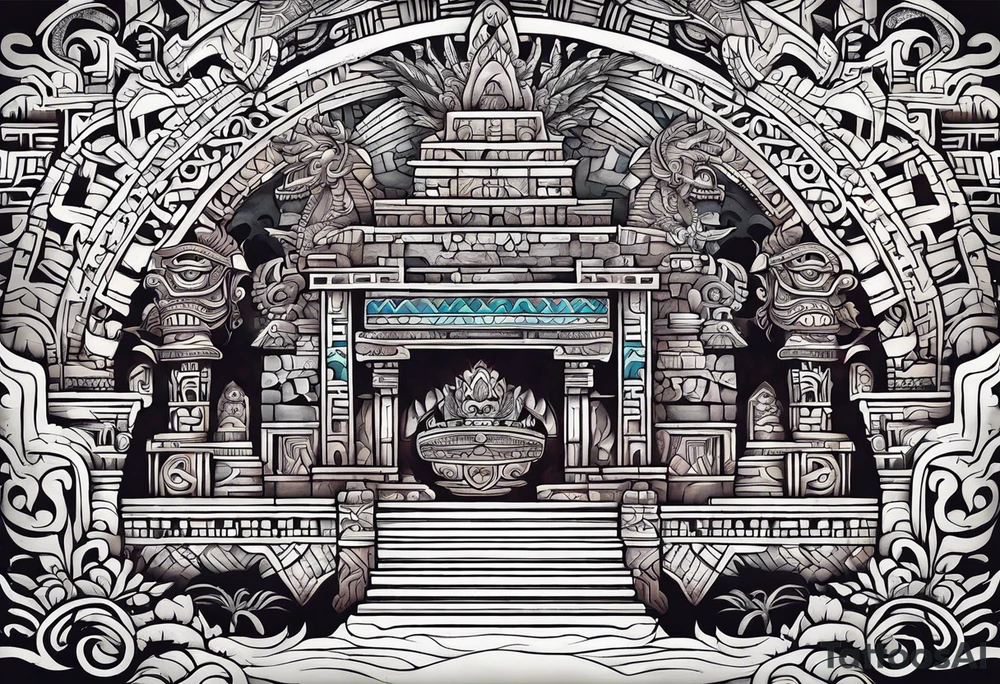 Mayan cave tattoo idea