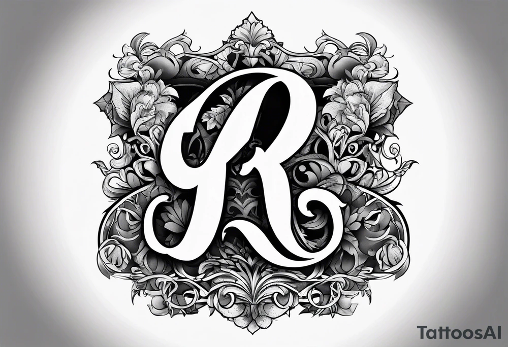 Letters R E and J tattoo idea