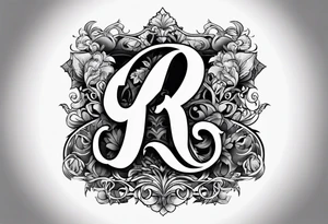 Letters R E and J tattoo idea
