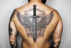 Valhalla sword tattoo idea