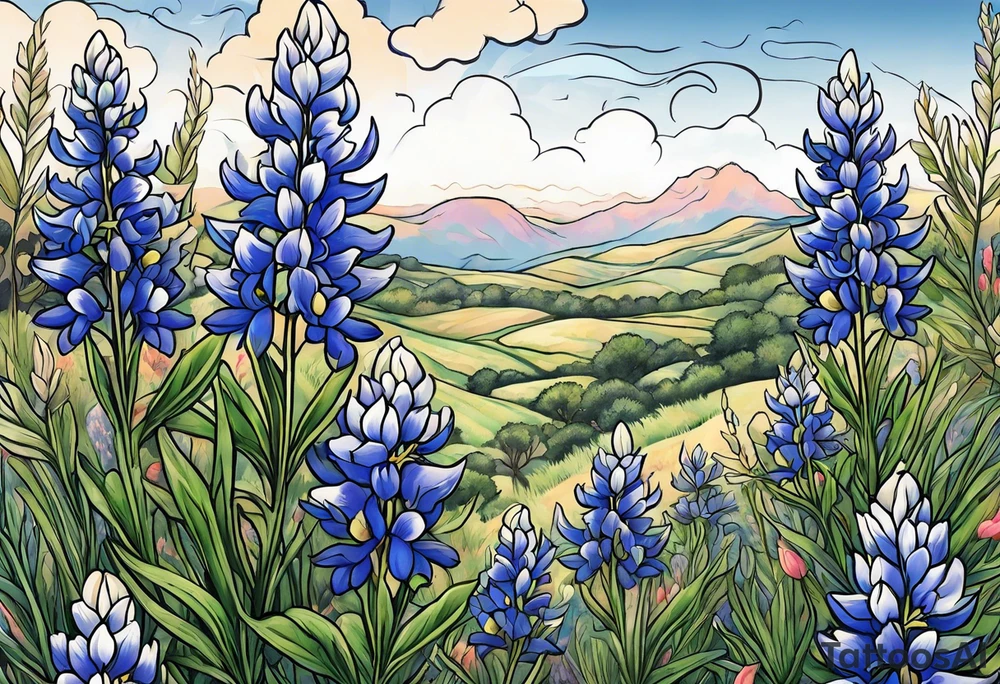 Bluebonnets tattoo idea