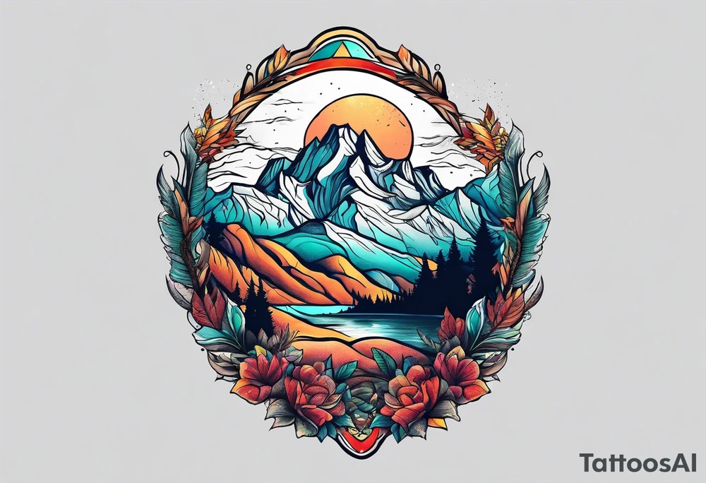 mountains tattoo idea