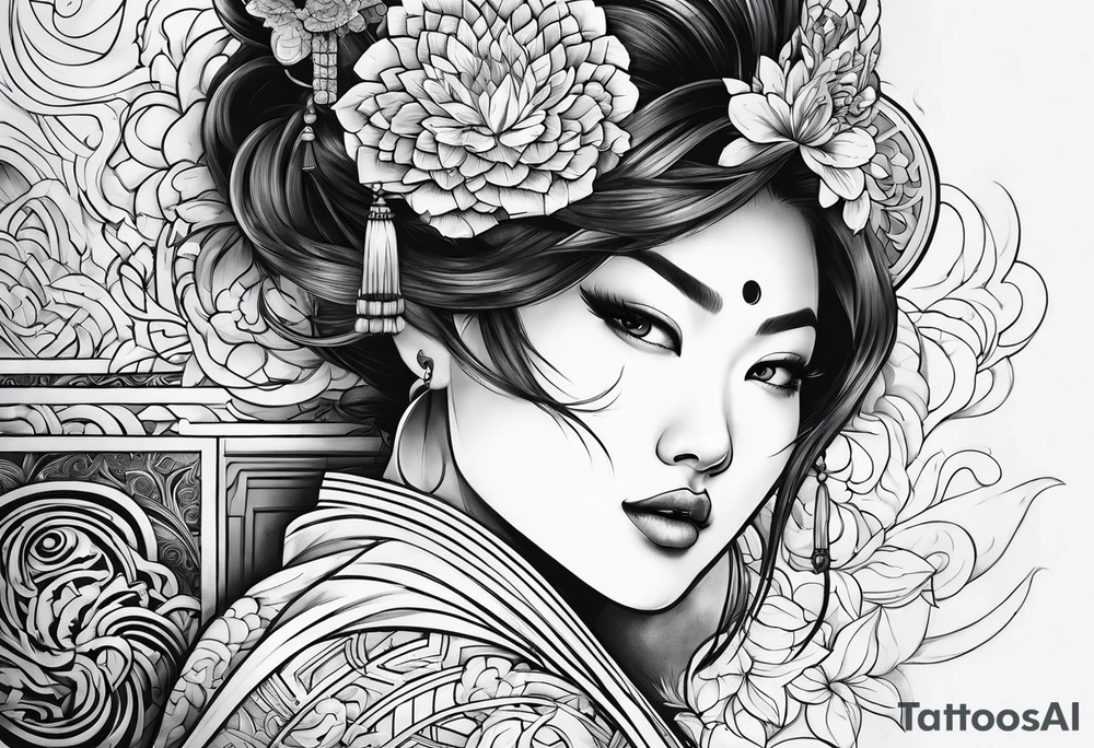 Random crazzy asian shit tattoo idea