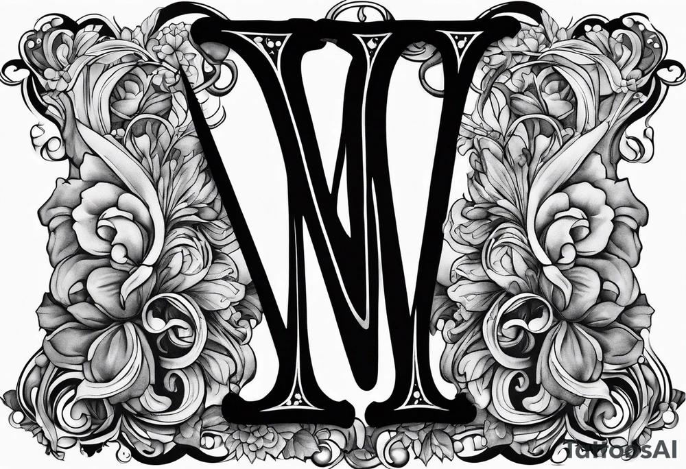 A letter M for my Wife A Letter A for my daughter and a letter C for my Son tattoo idea