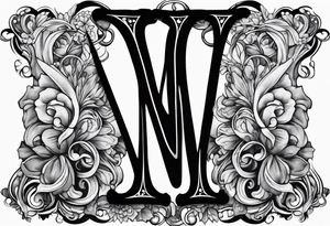A letter M for my Wife A Letter A for my daughter and a letter C for my Son tattoo idea