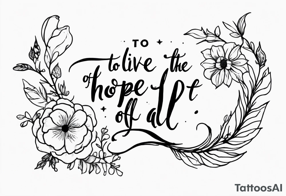 Lyrics ‘to live for the hope of it all’
Capricorn
Small, dainty tattoo idea