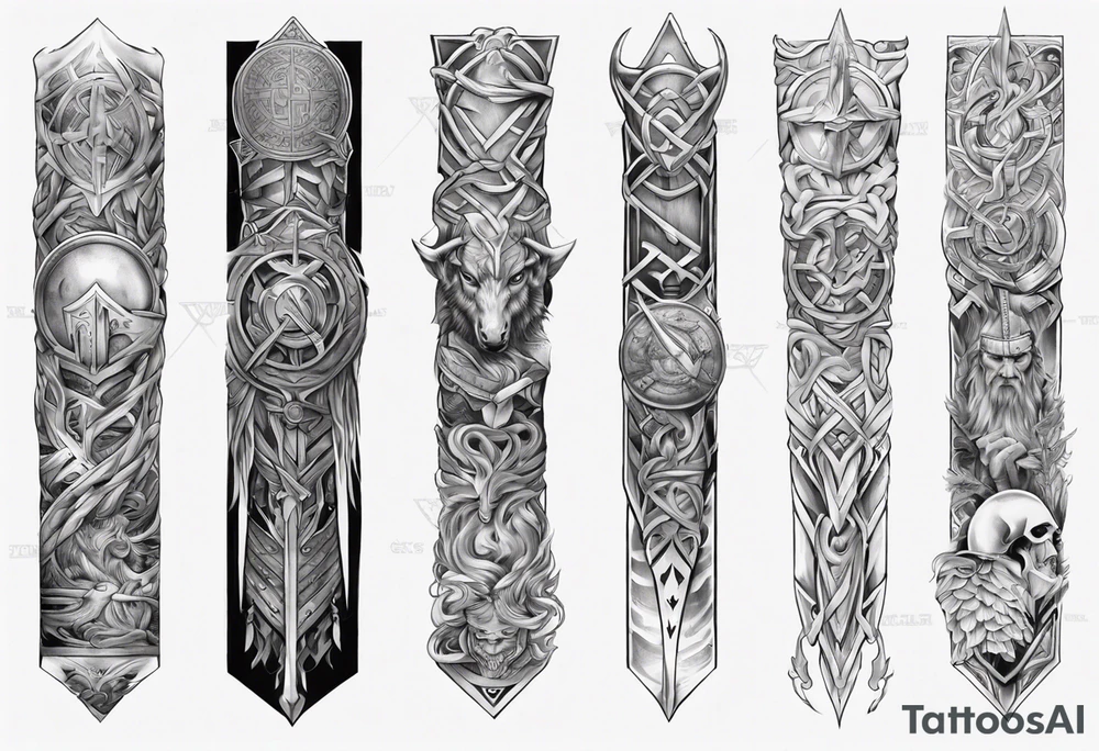 norse
 arm sleeve tattoo idea