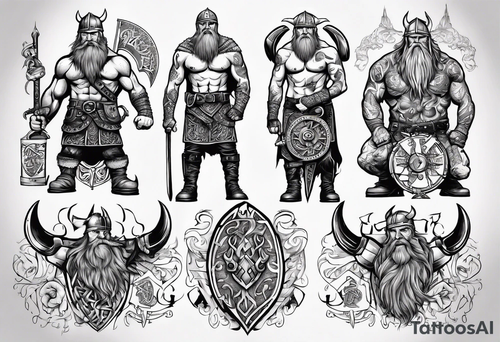 Viking full body tattoo idea