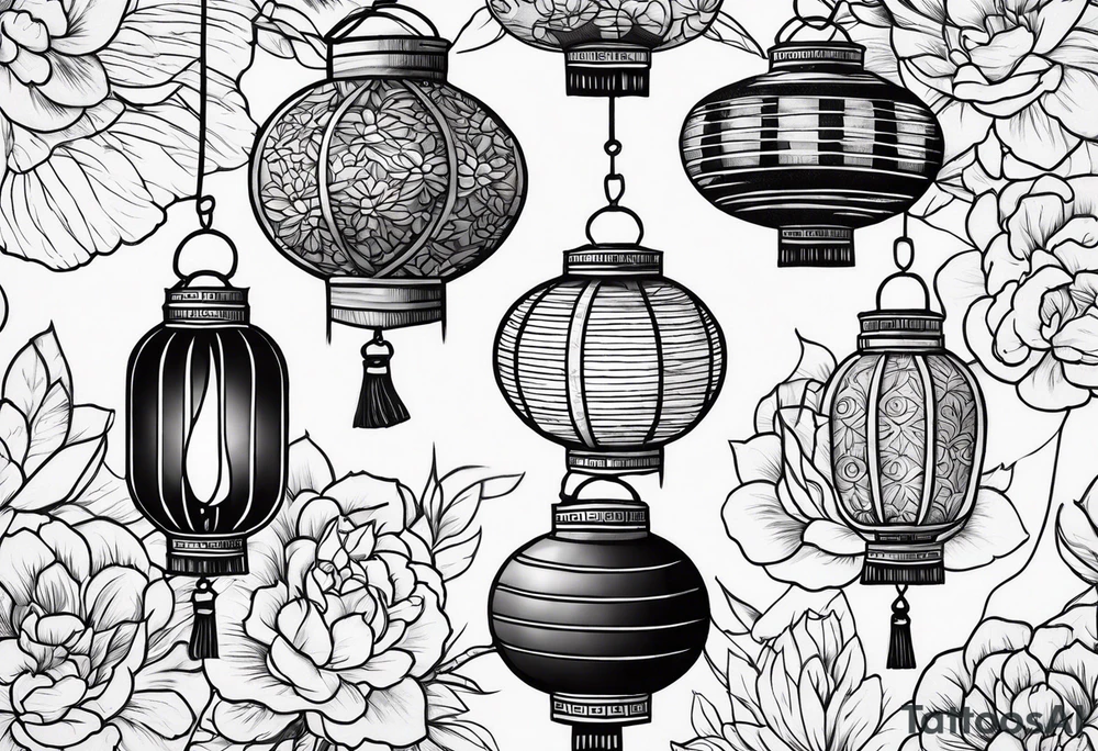 lanterns tattoo idea