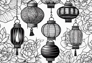 lanterns tattoo idea