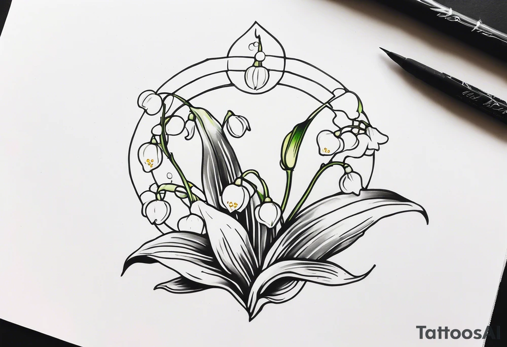Lilly of the valley and Saturn tattoo idea