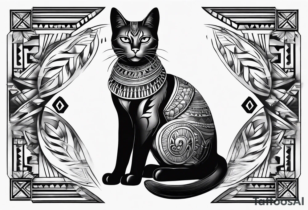 Egyptian cat tattoo idea