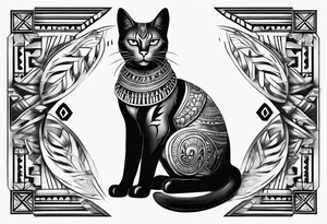 Egyptian cat tattoo idea