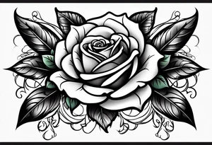 Western rose tattoo idea