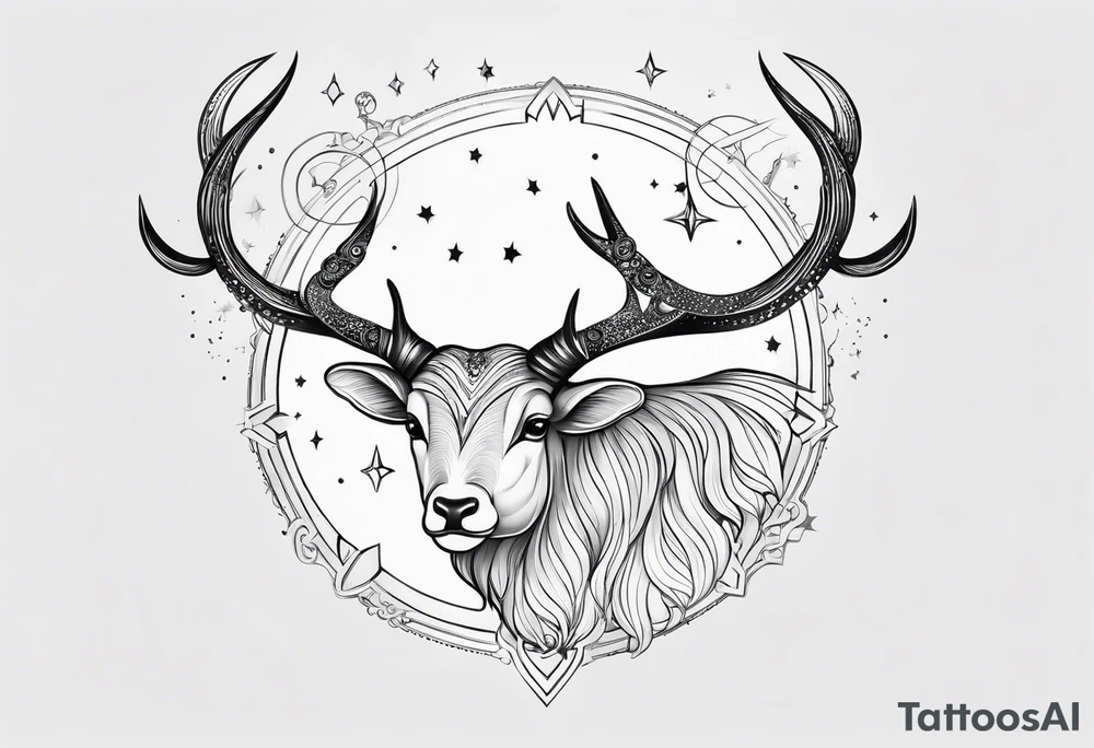 Dainty constellation aries tattoo idea